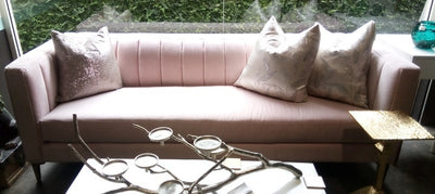 Sofá Terciopelo Rosa