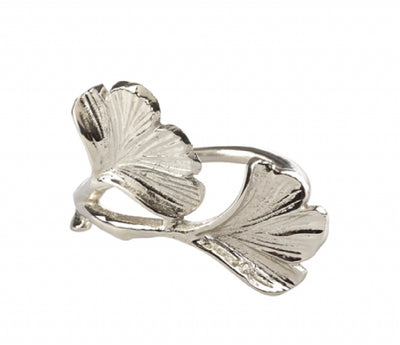 Servilletero Plateado Ginko