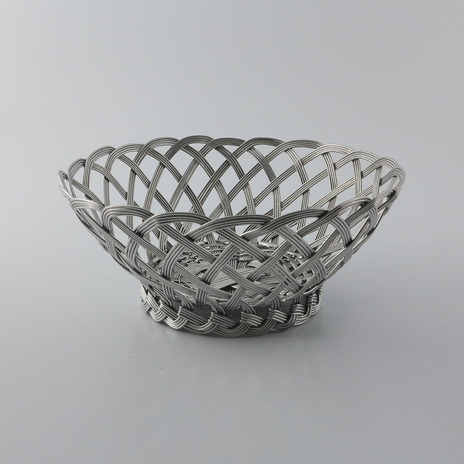 Canasta P/Fruta Plateada