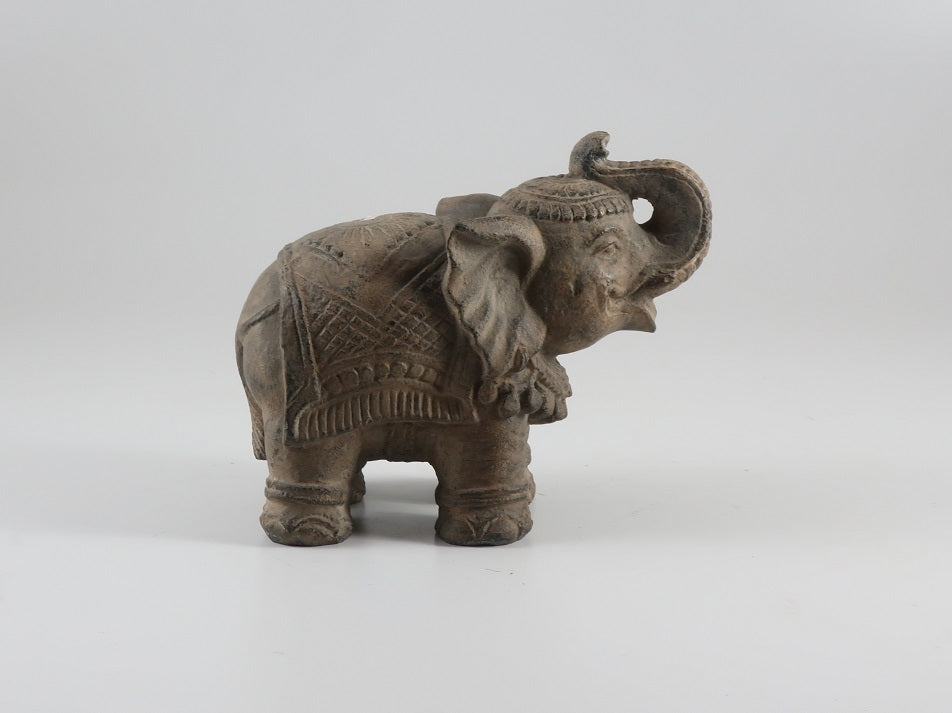 ESCULTURA ELEFANTE TROMPA ARRIBA