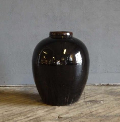 Jarron Negro 63.5 X 63.5 X 68.5 CM