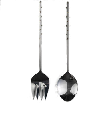 Cubiertos Plateados con Puntos