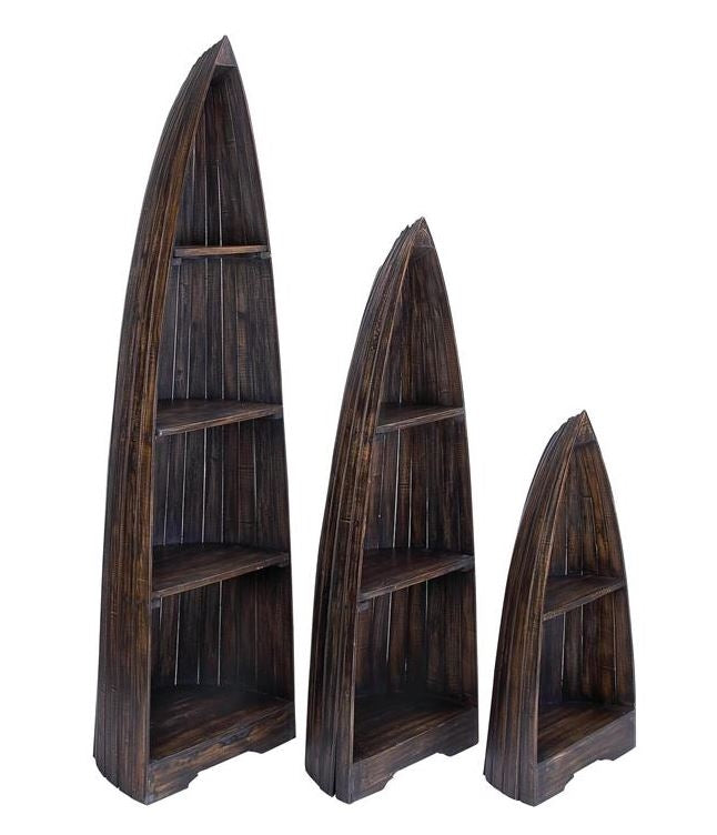 Estantes Barcos De Madera - Set 3