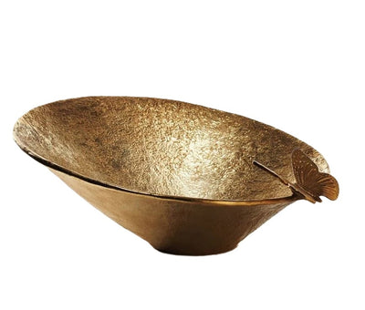 Bowl Hecho a Mano Color Oro C/Mariposa