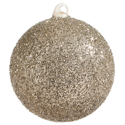 ESFERA GLITTER CHAMPAGNE 15CM