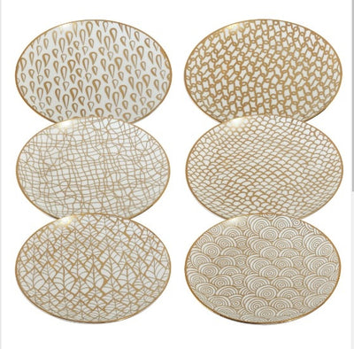 Platos Canapé Dorados Mosaic- Set 6