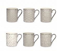 Cargar imagen en el visor de la galería, Tazas Plateadas Mosaic - Set de 6