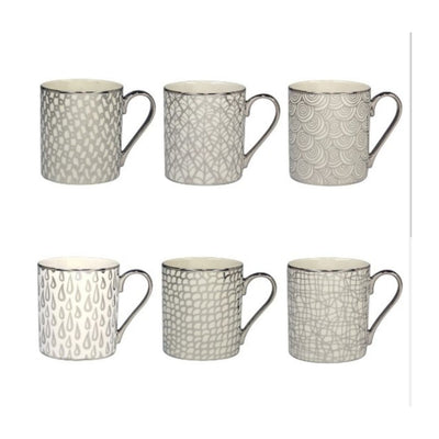 Set 6 - Tazas Plateadas Mosaic