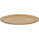 Cargar imagen en el visor de la galería, Charola Oro Mate Oval Beaded