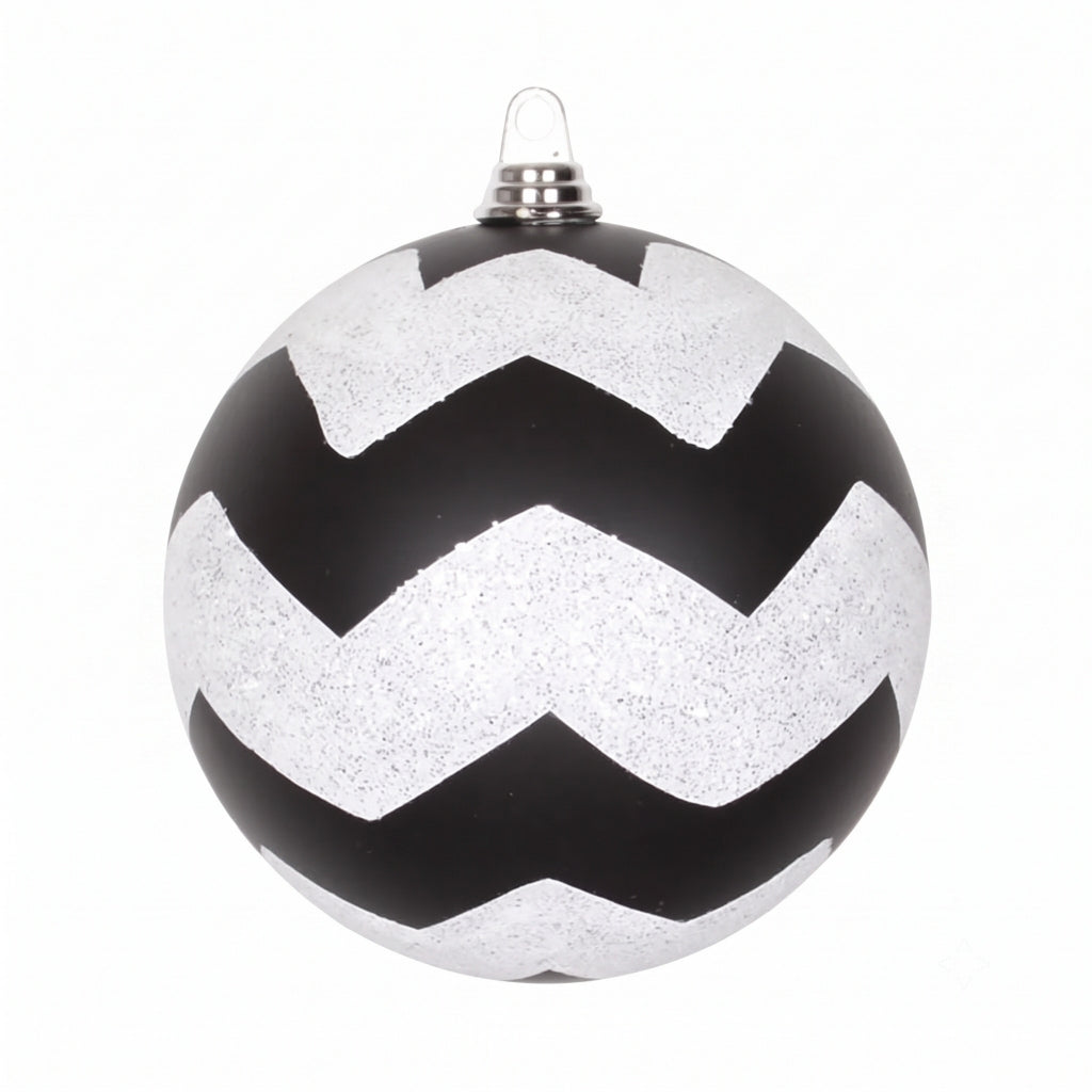 Esfera Chevron Negra y Blanca Mate