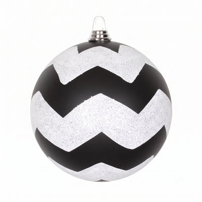 Esfera Chevron Negra y Blanca Mate