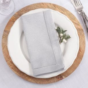 Servilleta Brillo Plata