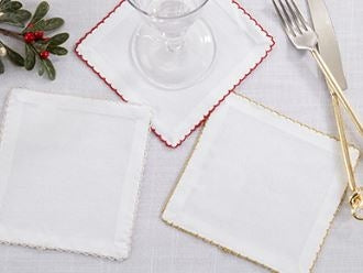 Whip Stitched Napkin Gold