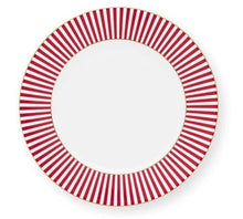 Cargar imagen en el visor de la galería, Plato Rayas Rojo Mediano