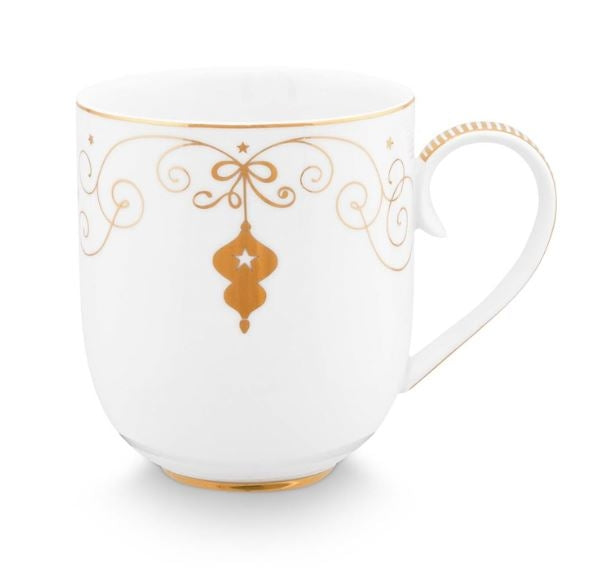 Taza Blanca con Dorado Colección  Royal Winter White