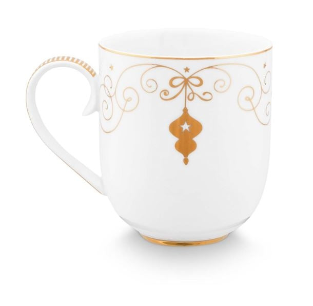 Taza Blanca con Dorado Colección  Royal Winter White