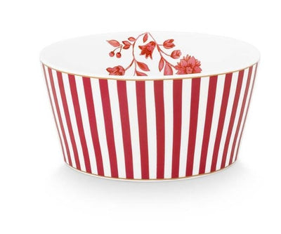 Bowl Rayas Rojo Chico