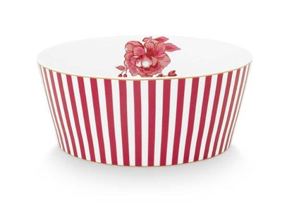 Bowl Rayas Rojas Mediano