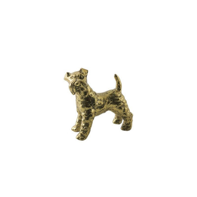 Escultura Schnauzer Dorada