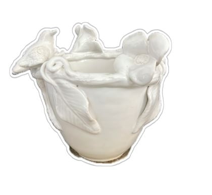 Bowl/ Maceta Blanca Colibri