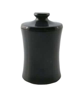 Vaso Negro Con Tapa