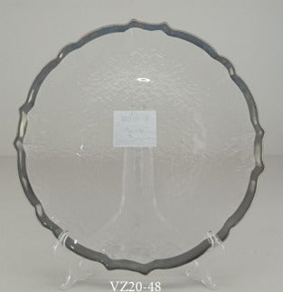 Porta Plato Borde Plateado