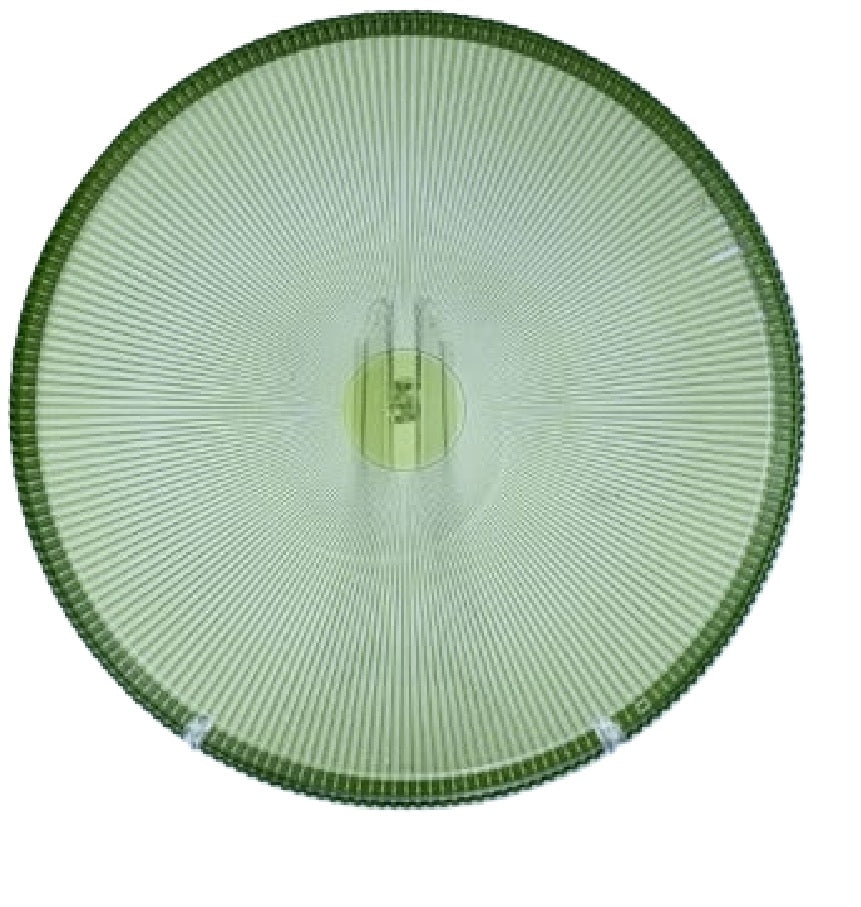 Porta Plato Cristal Líneas Verde