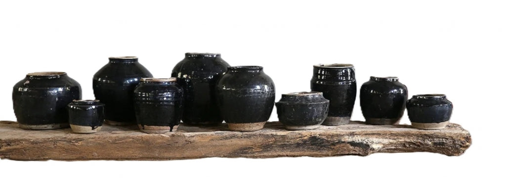 Jarrones decorativos negros