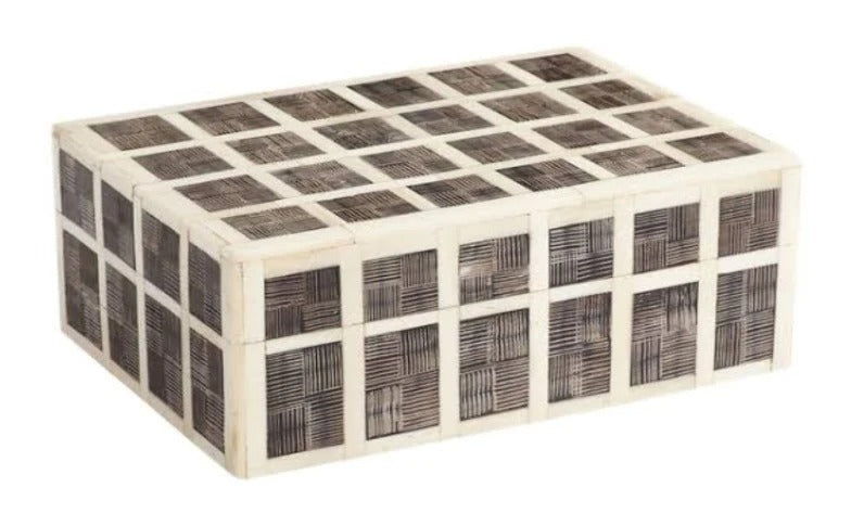 Caja Hueso Cuadros Negros