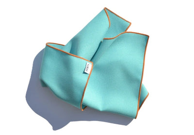 Servilleta turquesa-naranja