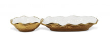 Cargar imagen en el visor de la galería, Bowl Doble Blanco Con Dorado