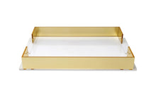 Cargar imagen en el visor de la galería, Charola Acrílico Blanca Con Dorado
