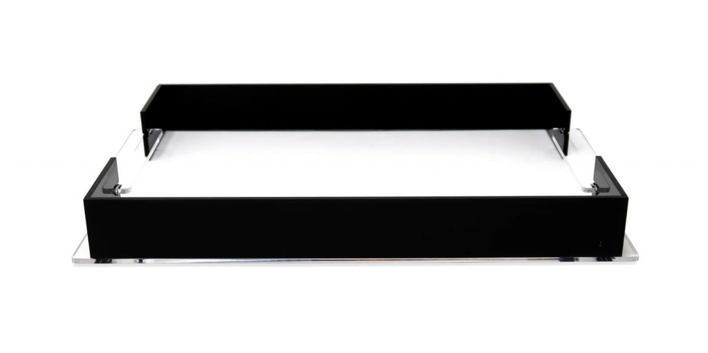 Charola Acrílico Blanca Con Negro