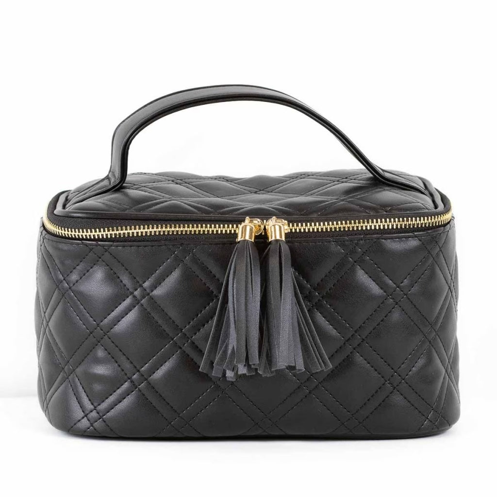 Cosmetiquera piel negra grande