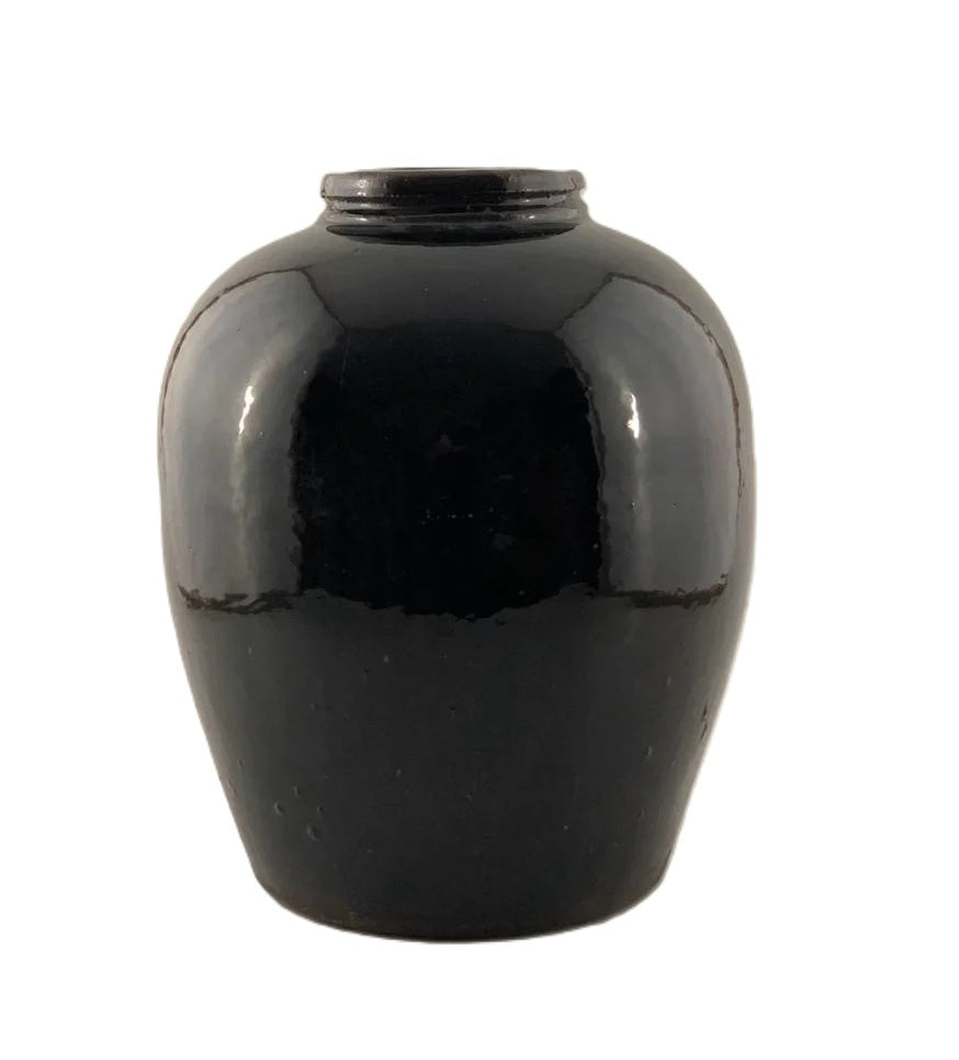 Jarrón Negro 38.5D 58.5H cm