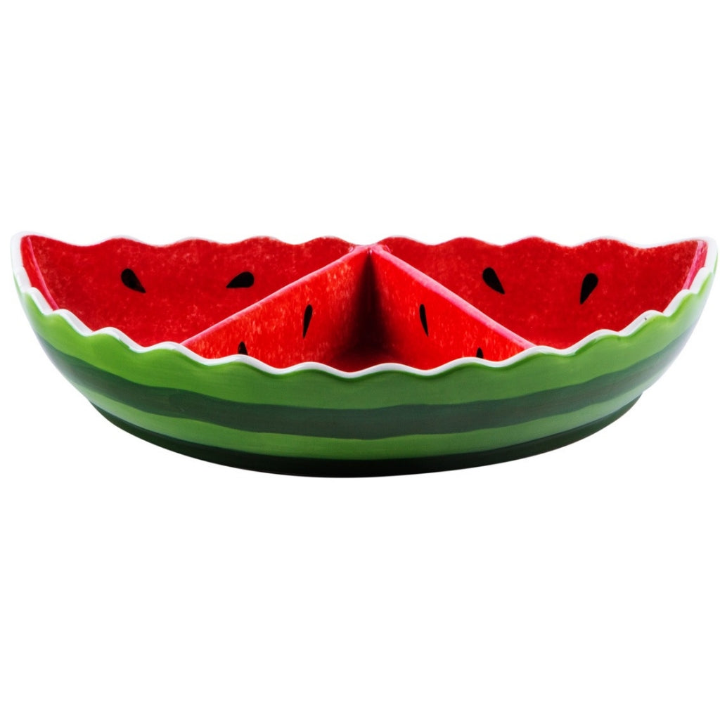 Plato sandia seccionado