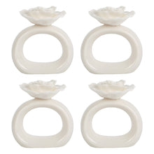 Cargar imagen en el visor de la galería, Set 4 Anillos de Servilletas Blancos