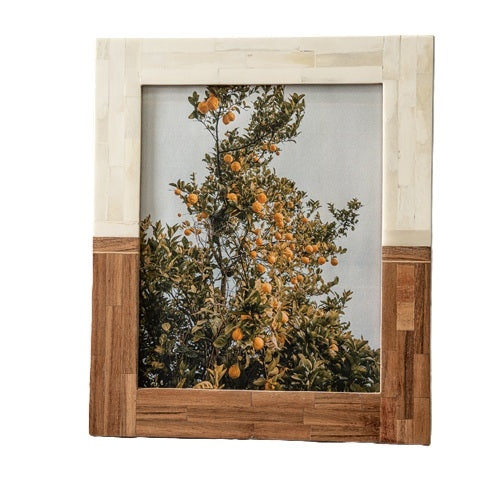 Portafoto Bicolor Madera-Hueso