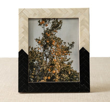 Cargar imagen en el visor de la galería, Portafoto Bicolor Madera-Negro