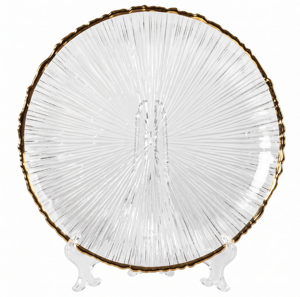 Plato Base de Cristal Texturizado