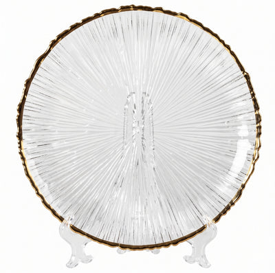 Plato Base de Cristal Texturizado