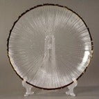 Plato base de cristal texturizado