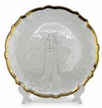 Cargar imagen en el visor de la galería, Plato Base de Cristal con Filo Dorado