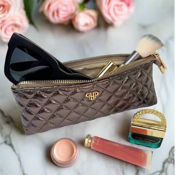Estuche Maquillaje Pequeño Bronce