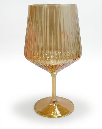 Copa cristal lineas oro