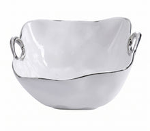 Cargar imagen en el visor de la galería, Bowl Cuadrado con Orilla Plata Mediano