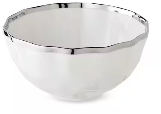 Bowls Blancos con Filo Plata - Set de 4