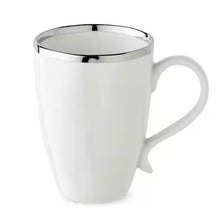 Cargar imagen en el visor de la galería, Set 4 tazas blancas filo plata