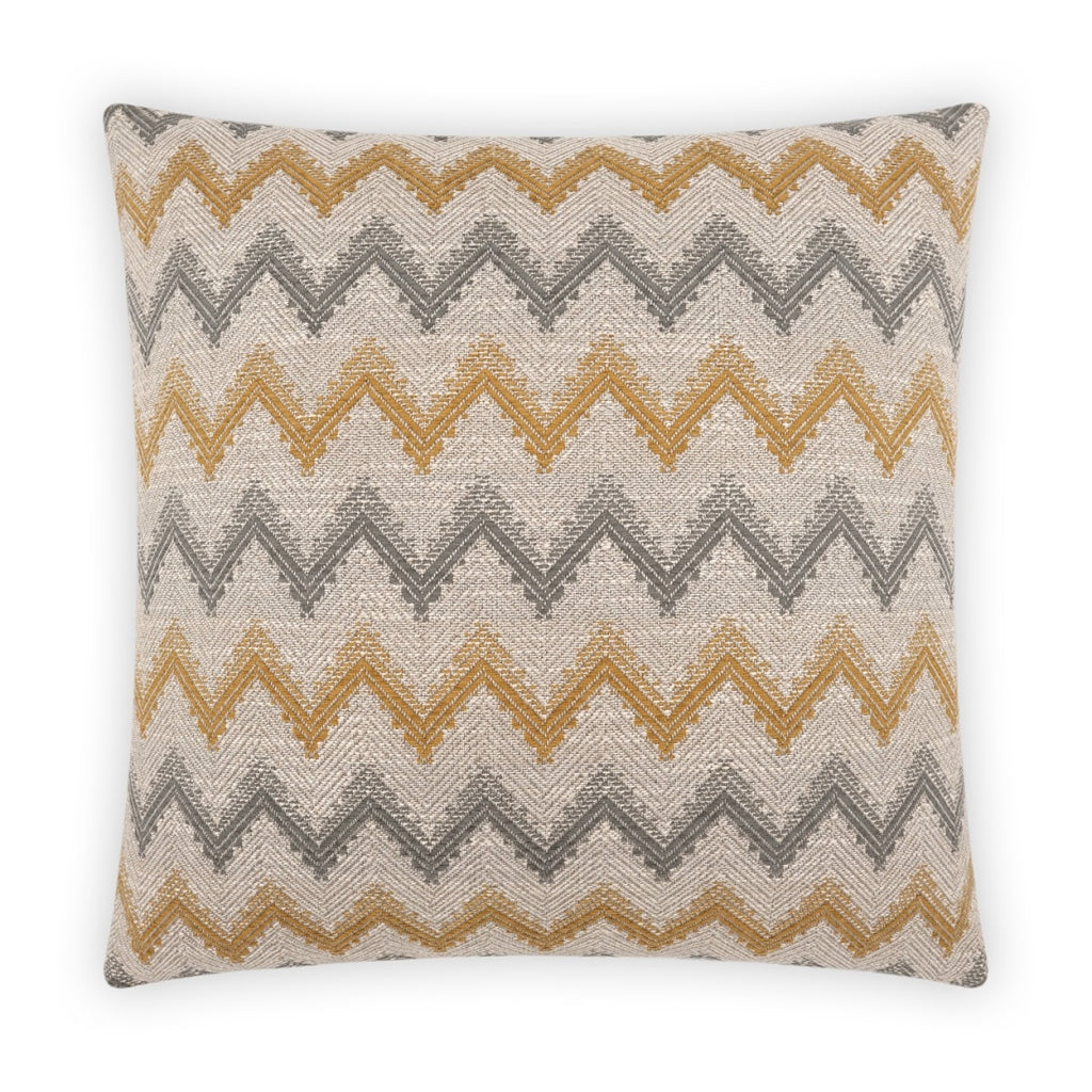 Cojín Decorativo Rayas Diagonales Oro Gris