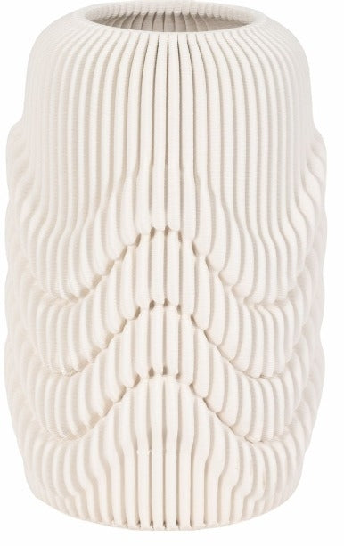 Florero Rayas Blanco